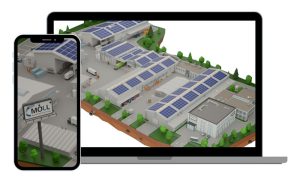 Moll Ingame dargestellt auf den Bildschirmen von Laptop und Smartphone